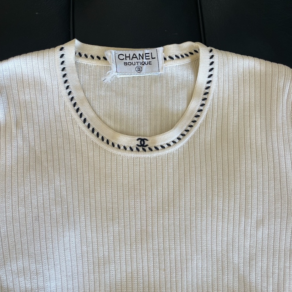 Chanel White Knit Top - Picture 2 of 9